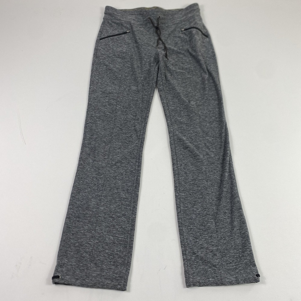 Orvis Pants Womens Small Gray Heather Active Yoga Straight Leg Zip Pockets Gym